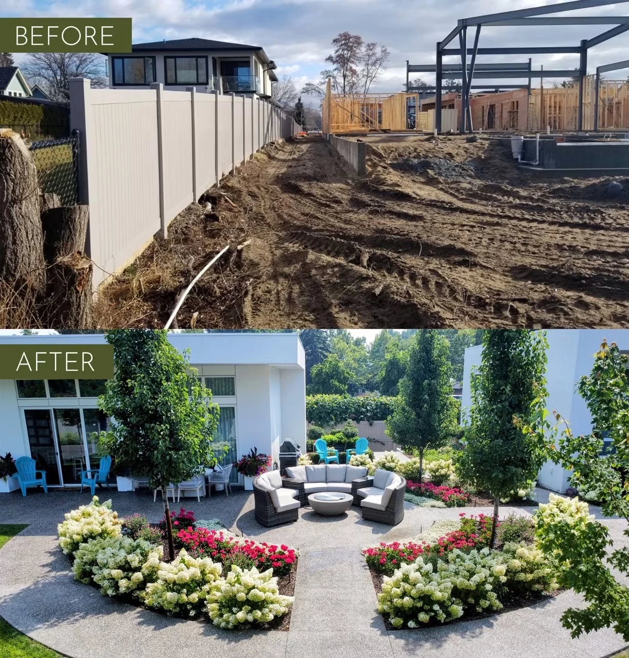 Revamping this lower-mission home's landscape with symmetrical plant beds.